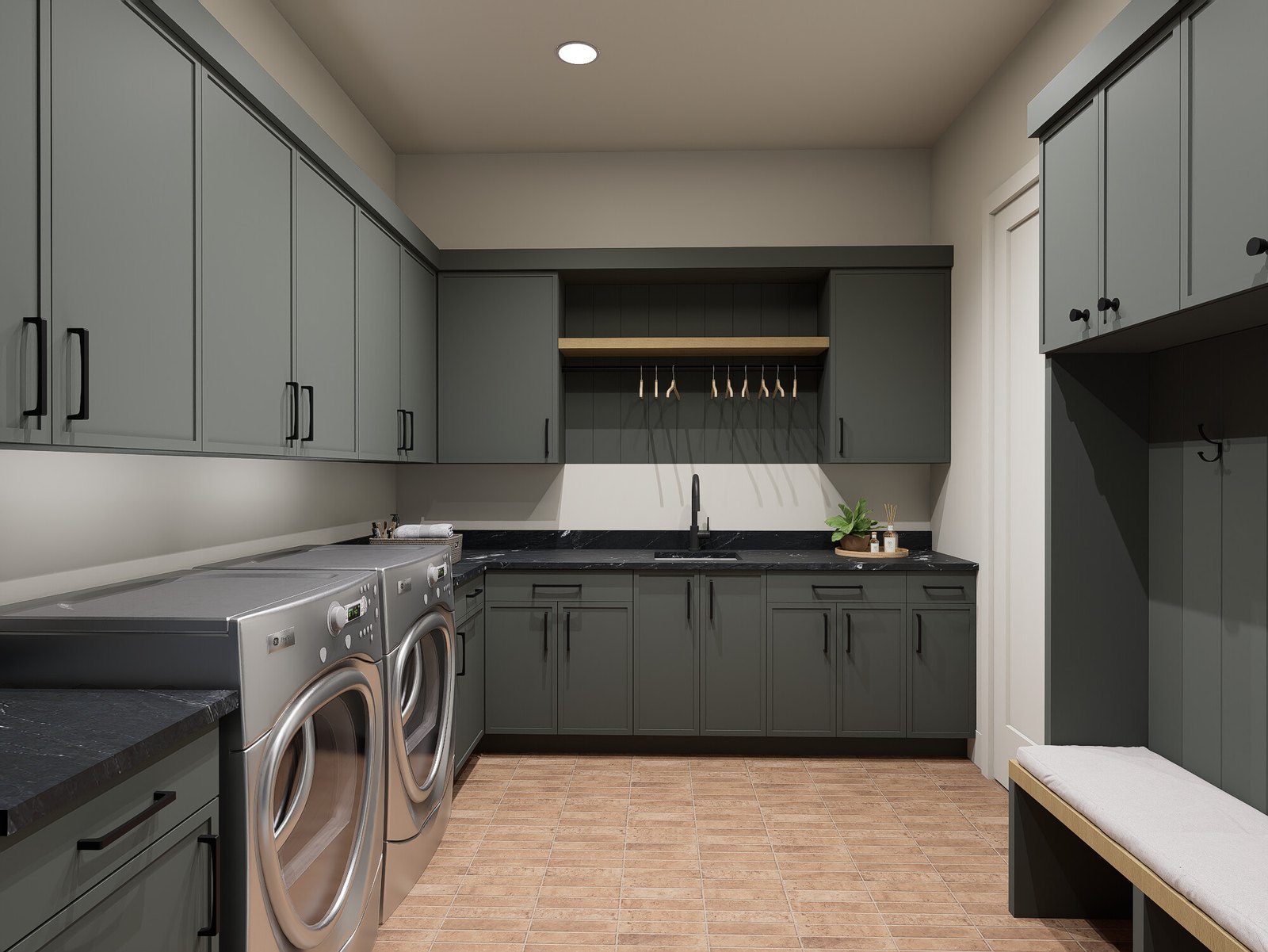 Utility Room with Laundry and Drop Zone Rendering