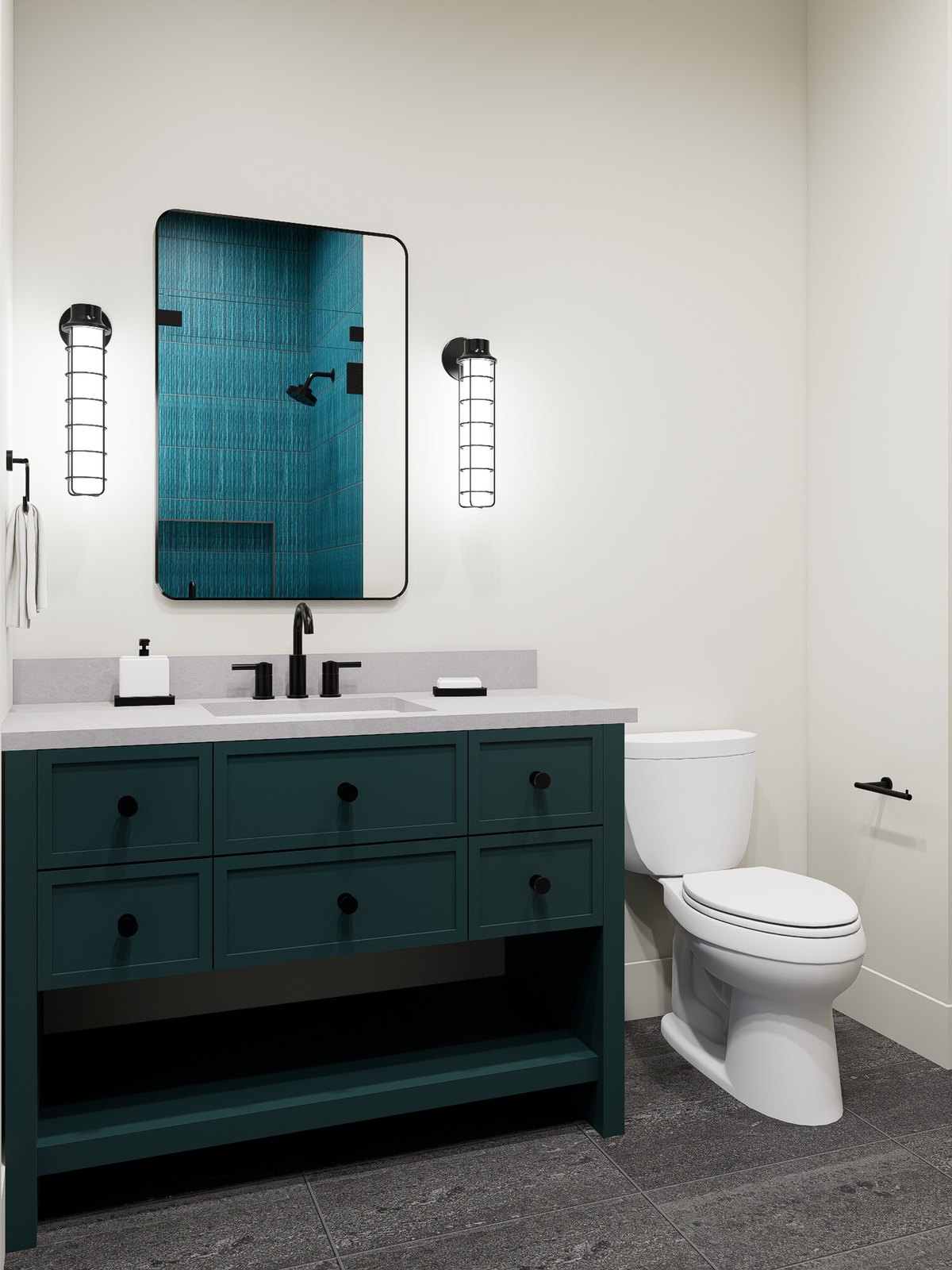 Main-Level Bath Vanity Rendering